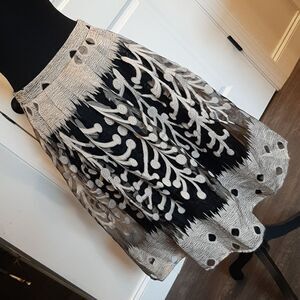 Hot Tomato Black and Gold Sheer Skirt with Liner